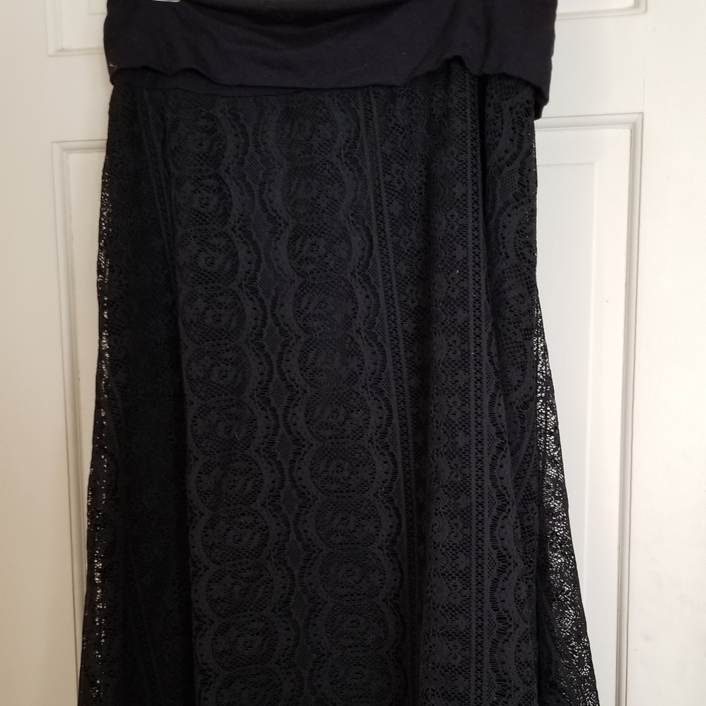Style & Co Black Lace Skirt Sz XL Holiday Skirt